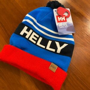 Helly Hansen Blue and Red Ridgeline Beanie